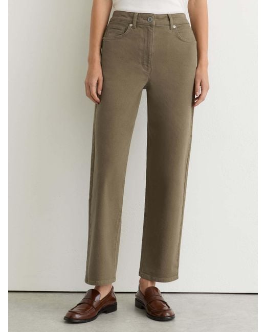 Reiss White Mid-Rise Straight-Leg Jeans