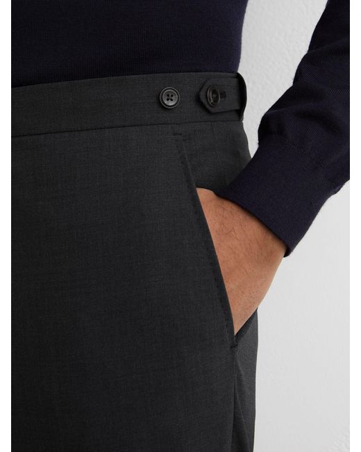 Reiss Black Tailored Fit Wool-Blend Tailored-Fit Suit Trousers for men
