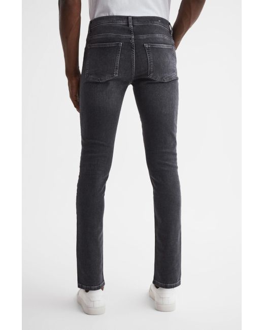 Reiss Blue Woodland - Grey Slim Fit Dark Wash Jeans, 28 for men