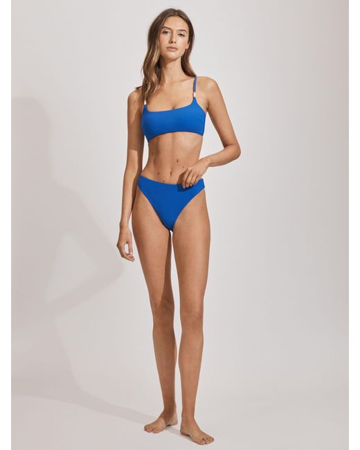 Reiss Blue Bandeau Bikini Top