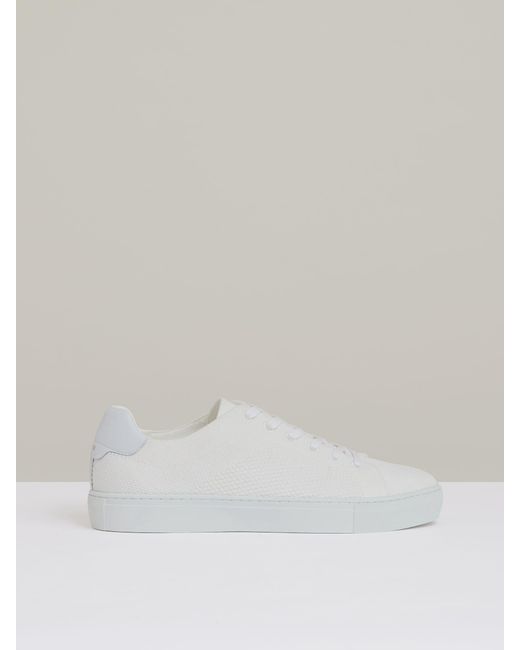 Reiss White Finleyted Low-Top Trainers for men