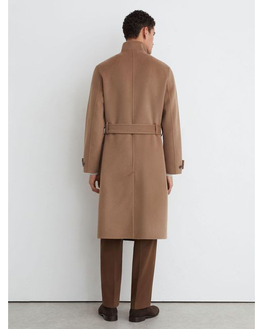 Reiss Natural Wool-Blend Blindseam Belted Overcoat for men