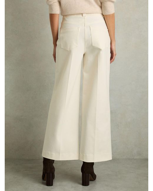 Reiss Natural Twill Culotte Trousers