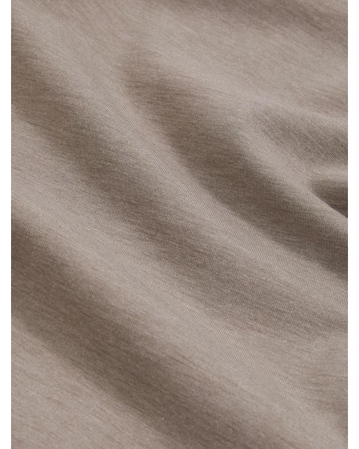 Reiss Gray Interlock Jersey Crew Neck T-Shirt for men