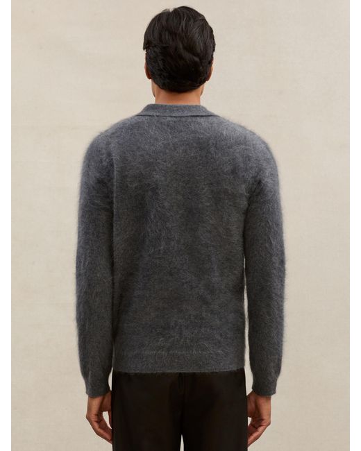 Reiss Multicolor Atelier Brushed-Cashmere Polo Jumper for men
