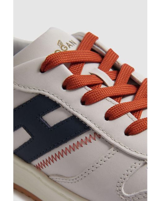 Hogan White Chunky Leather Trainers for men
