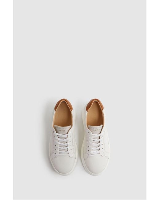 Reiss Connie - White Chunky Leather Trainers