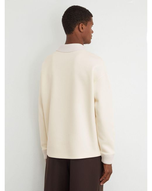 Reiss Natural Beaton - Off White Sweat Top, S for men