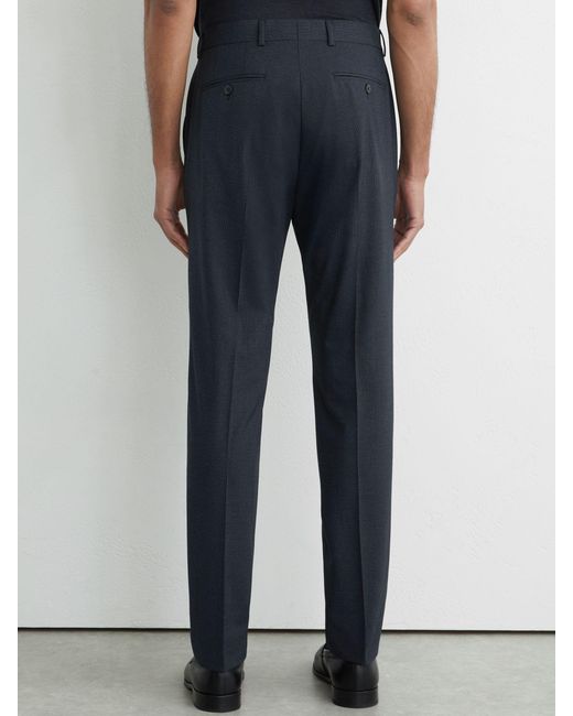 Reiss Blue Graduate Tailored-Fit Suit Trousers for men