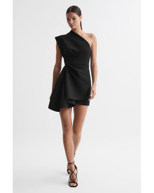Acler Black One-shoulder Mini Dress
