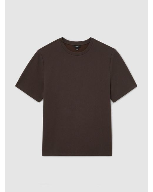Reiss Gray Textured Modern-Fit Crew-Neck T-Shirt for men