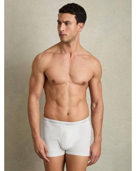 Reiss Heller - White Three Pack Of Cotton Blend Boxers, L for men