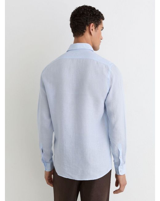 Reiss Multicolor Linen Long-Sleeve Shirt for men
