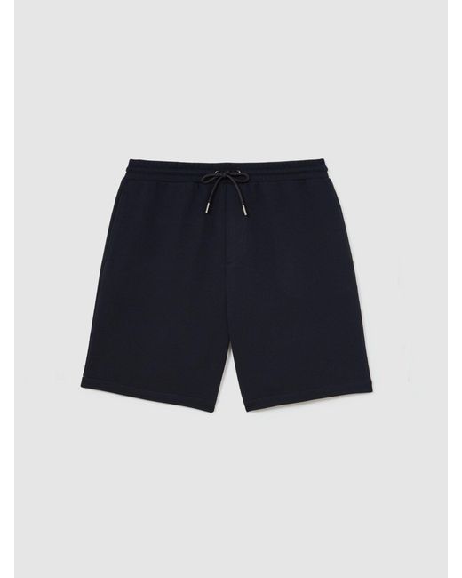 Reiss Blue Textured Drawstring Shorts for men