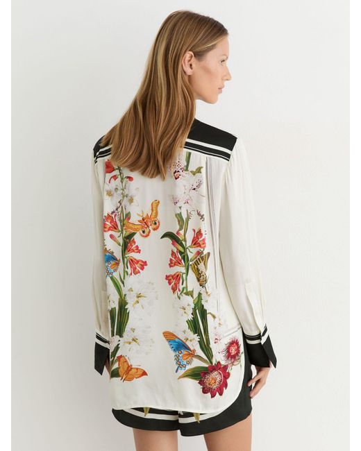 Reiss Brown X Nybg Scarf-Print Shirt