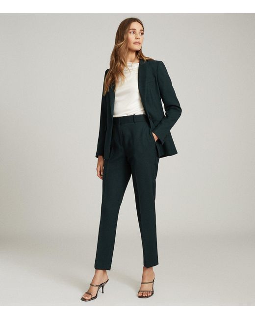 Reiss Sadie Wool Blend Slim Fit Blazer in Green Lyst