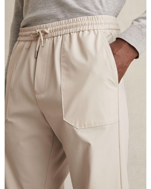 Reiss Natural Trouser - Stone Climb Stretch-nylon Cuff Trousers, 34 for men