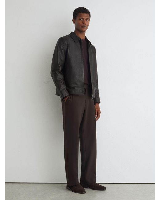 Reiss Black Ortega - Dark Brown Jacket, L for men
