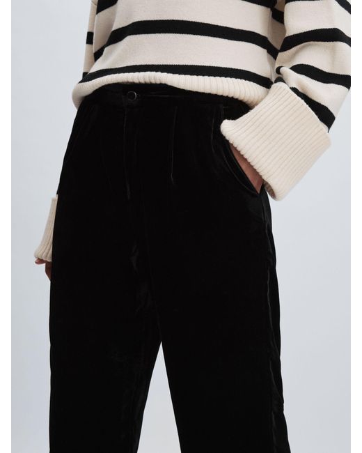 PAIGE Blue Kara Trousers Plain