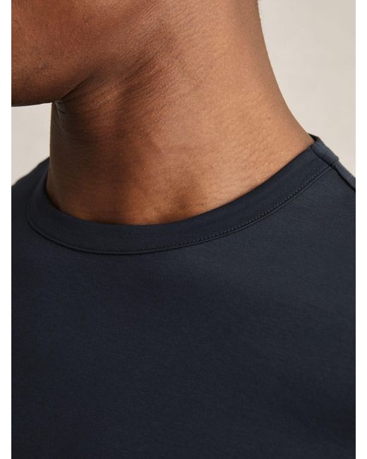 Reiss Blue Count - Navy Mercerised-cotton Crew-neck T-shirt, M for men