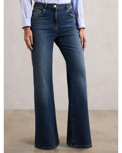 Reiss Multicolor Mid-Rise Flared Jeans