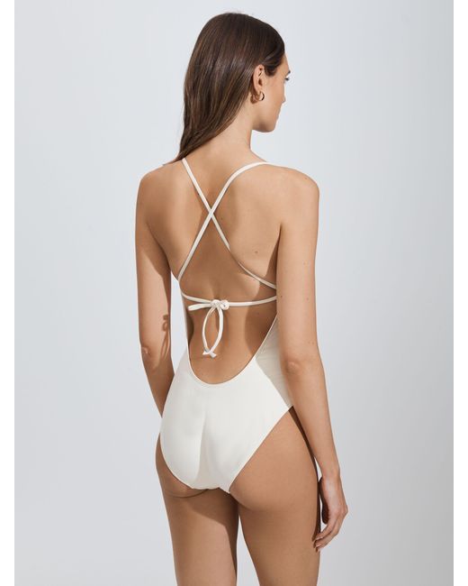 Bondi Born White Lula Swimsuit Ruched