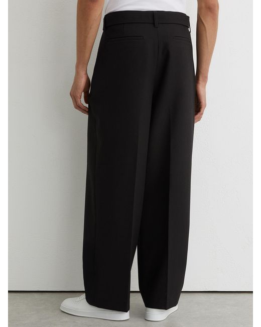 Reiss Natural Monogram Relaxed-Fit Belted Trousers for men