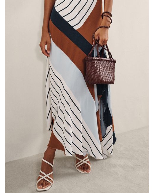 blue and brown maxi dress ASOS Design - Maxi Dress - Women - Polyester - M
