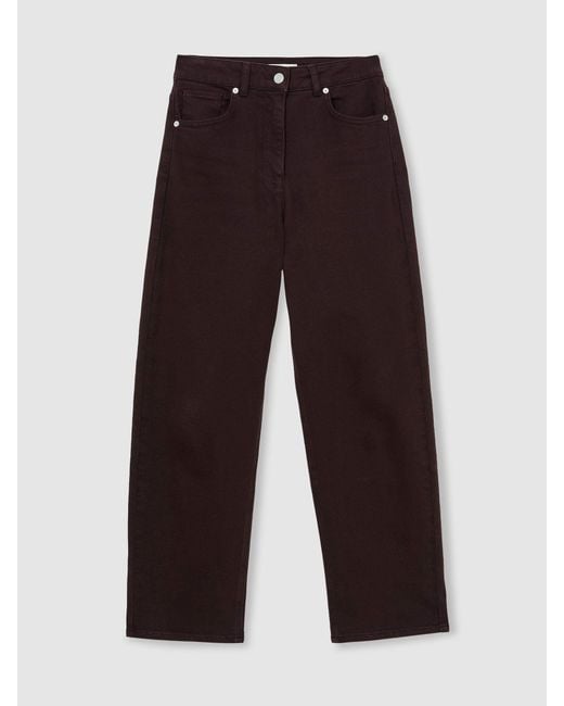 Reiss Natural Selin - Grape Mid-rise Straight-leg Jeans, 26w X 31l (uk 26 R)