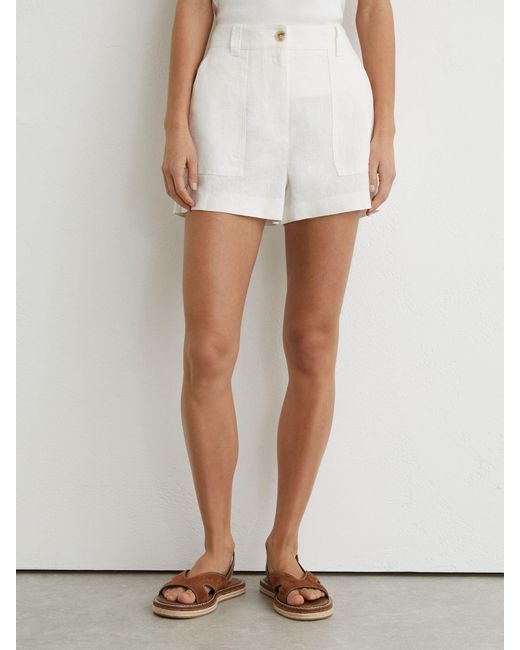 Reiss Natural Linen Shorts