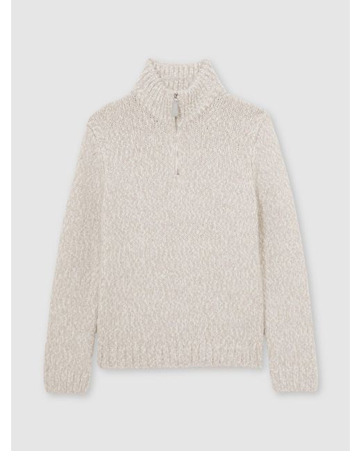Reiss Multicolor Marled Half-Zip Knitted Jumper With Wool for men