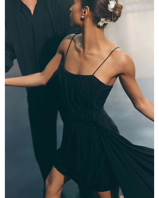 Reiss Sophie - Black | Royal Ballet Pleated Mini Dress, Us 4