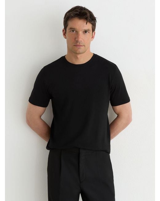 Reiss Blue Bless Pack Cotton Crew-Neck Tailored-Fit T-Shirts-Pack for men