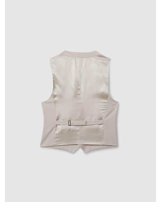 Reiss Brown Single Breasted Waistcoat for men