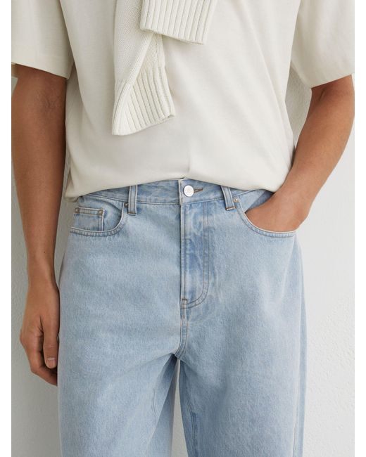 Reiss White Monogram Relaxed-Fit Jeans for men