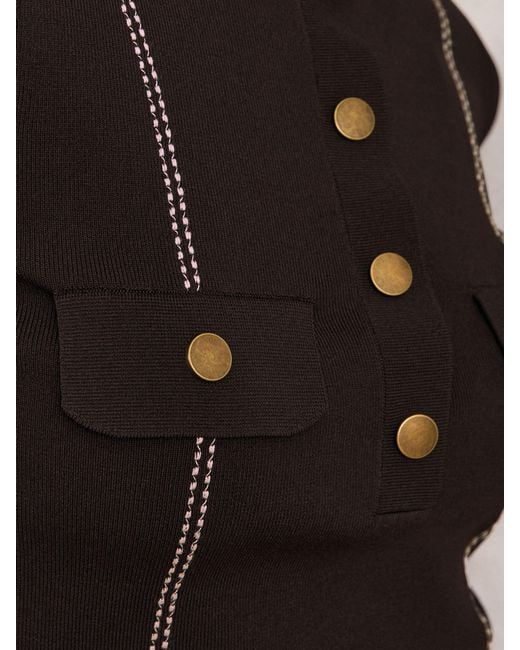 Reiss Natural Contrast-Stitch Knit Top