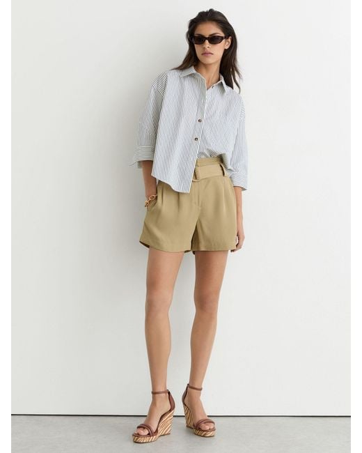 Reiss Hazel - Natural Leather Zebra-wedge Sandals, Us 9 (uk 7)