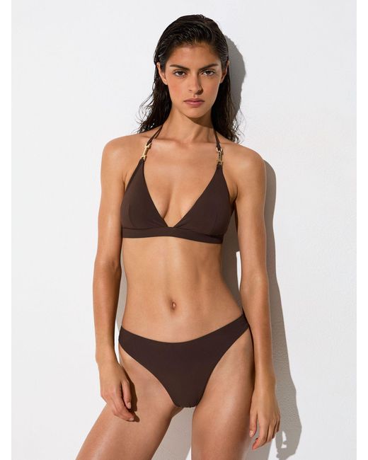 Reiss White Fixed-Side Brazilian Bikini Bottoms