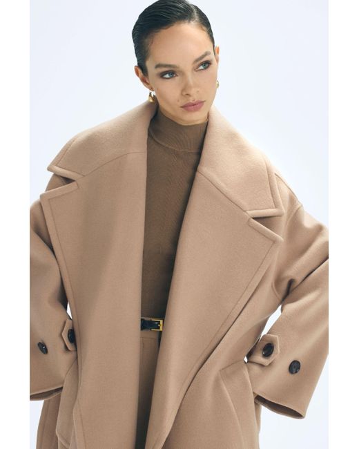 Reiss Brown Helena - Atelier Wool-cashmere Blindseam Coat