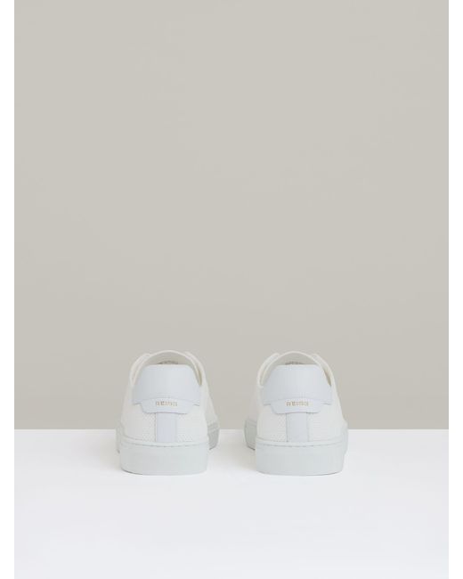 Reiss White Finleyted Low-Top Trainers for men