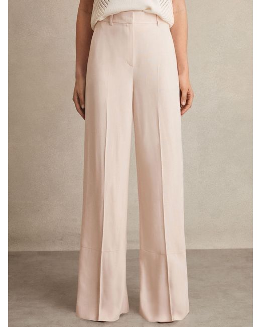 Reiss Natural Darcie Wide-Leg Suit Trousers