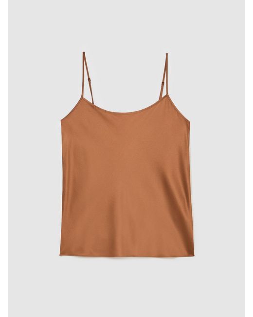 Reiss Brown Silk Cami Top