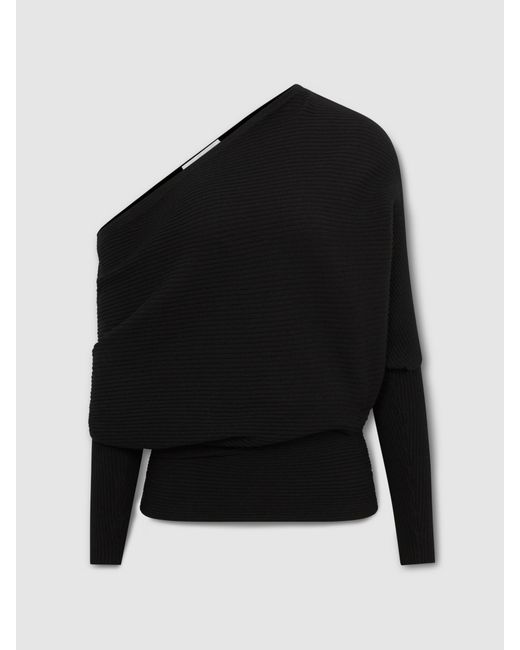 Reiss Black Lorna Jumper Knitted