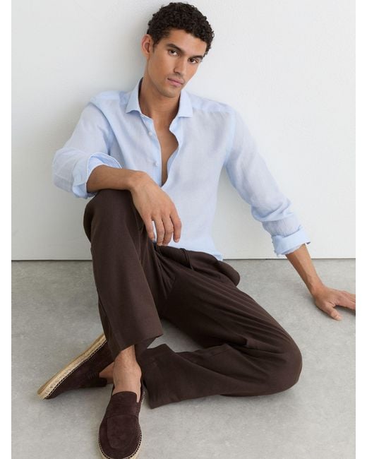 Reiss Multicolor Linen Long-Sleeve Shirt for men