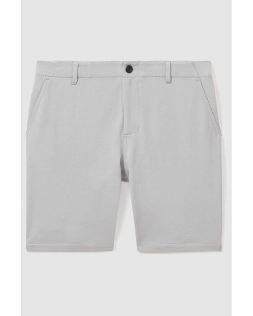 PAIGE Gray Tailored Knitted Shorts for men