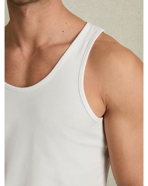 Reiss Vinnie - White Cotton Stretch Vest, S for men