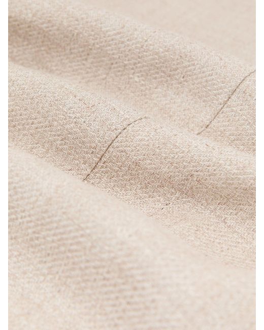 ATELIER Natural Linen Blend Single Breasted Tailored Fit Blazer for men