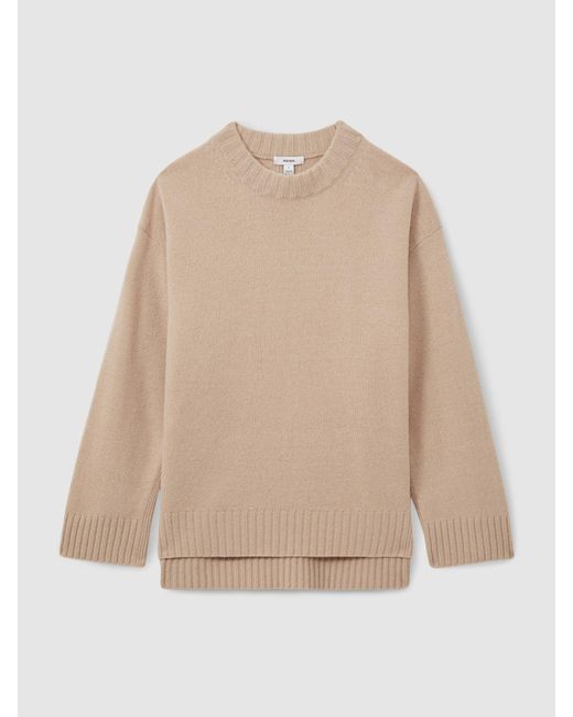 Reiss Natural Elena Pullover Aus Wolle-Kaschmir Mit Rundhalsausschnitt