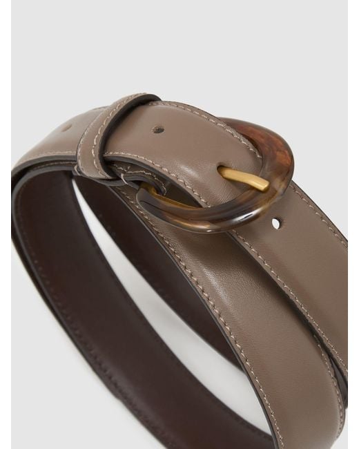Reiss Blue Leather -Buckle Belt