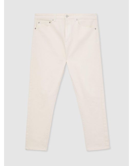 Reiss White Relaxed-Fit Cropped Jeans for men